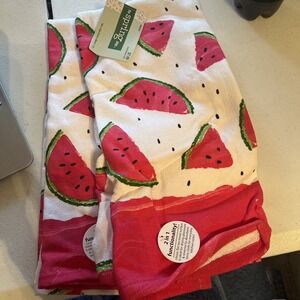 2-The Spring Shop~Watermelon classic flat tea towel ~16"x26″~NWT
